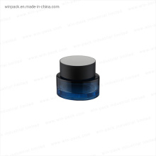 Winpack Luxury Gradient Blue Cosmetic Cream Glass Jar with Black Cap